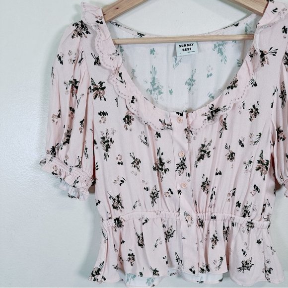 Aritzia  Sunday Best Floral Marisole Blouse - Picture 4 of 12